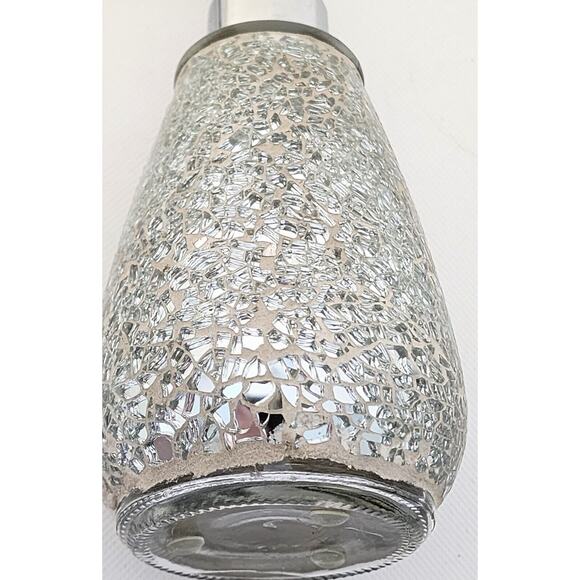SOAP DISPENSER-Mirror Mosaic-Glitter-Silver-7 in High-Modern - Picture 5 of 10